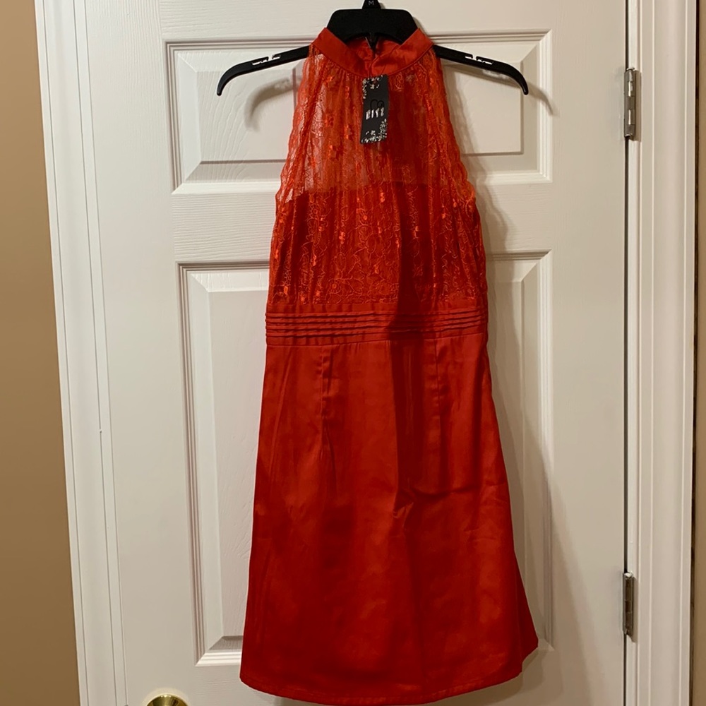 Lacey High Neck Mini Dress